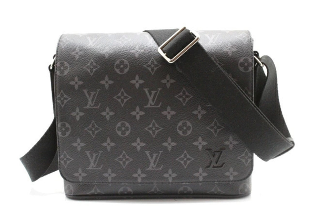 LOUIS VUITTON District NM Shoulder Bag Monogram Eclipse Black